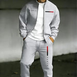 KZZ Two-piece set: printed zip-up jacket and sweatpants