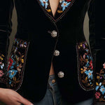 Apolline™ | Multicolored Embroidered Blazer