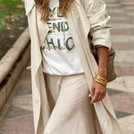 Round neck slim fashion sweatshirt