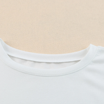 White Solid Color Casual Bubble Sleeve Blouse