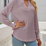 Nadorine Long Sleeve T-Shirt Solid O Neck Elastic Tops for Women Casual Work Office Loose Fit 2026 | Under $40