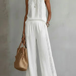 Camilla | Elegant Halter Linen Two-Piece Set