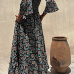 GEOMETRIC BADO LONG DRESS