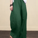 Nadorine Casual Loose Women Trouser Oversize Pockets Wide Leg Pants