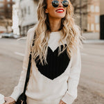 Love Heart Shirt Plus Size Pullover Sweater
