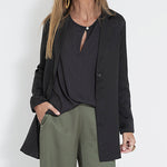 Long Sleeve Lapel Leisure Blazers Plain Slim Fit Top Casual Office Jackets