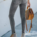 Nadorine Ankle-length Skinny Jeans with Pockets