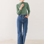 10 Colors Simple Solid Color Long Sleeves High-Neck T-Shirt Top