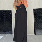 Nadorine Women's Casual Loose-Fitting Sleeveless Wide-Leg Jumpsuit