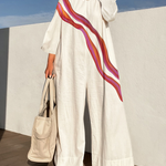 Long Sleeves Loose Striped Jumpsuits