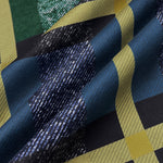 Loose Three-Quarter Sleeves Contrast Color Plaid Split-Joint Lapel Outerwear Windbreakers Woolen Coat