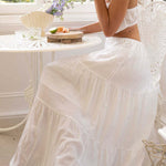 Sleeveless Open Waist Panel Layered Long Swing Dress