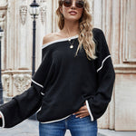 Oversized Soft Knit Long Batwing Sleeve Pullover Sweater Tunic Outfit Tops