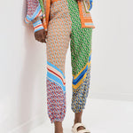 Colorful Unique Print Elastic Waist Pocketed Loose Bloomer Pants