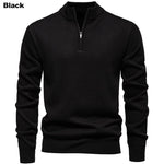 KZZ Men's Quarter Zip Sweater Slim Fit Lightweight High Neck Pullover Casual Sweater