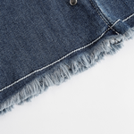 Western Blue Denim Side Tassel Rivet Flared Pants