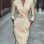 Hana | Elegant Midi Dress with a Flattering Waist