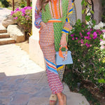 Colorful Unique Print Elastic Waist Pocketed Loose Bloomer Pants