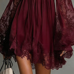 Noemi™ | Navy Lace Chiffon Mini Dress