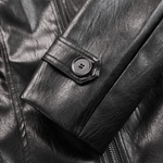 Women's Vintage Stand Collar Faux Leather Jacket