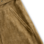 Women's Fashion Suede Single Breasted Lapel Long Sleeve Midi Dress