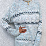High-neck Snowflake Sweater