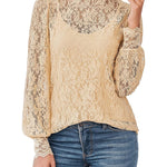 Nadorine Lace Tops  with Separable Camisole Sexy Blouses Shirts 2 PCS Set