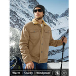 KZZ Men's Winter Jacket, Multi-Pocket Casual Collar Men's Top