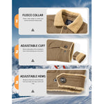 KZZ Men's Winter Jacket, Multi-Pocket Casual Collar Men's Top