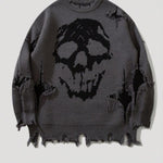 KZZ men's loose casual street soft and comfortable long-sleeved round neck knitted top