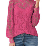 Nadorine Lace Tops  with Separable Camisole Sexy Blouses Shirts 2 PCS Set