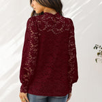 Nadorine Lace Tops  with Separable Camisole Sexy Blouses Shirts 2 PCS Set