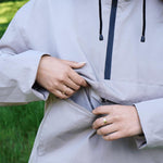 KZZ waterproof oversized autumn hoodie jacket warm semi-zipper jacket can be worn in daily seasons
