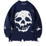 KZZ men's loose casual street soft and comfortable long-sleeved round neck knitted top
