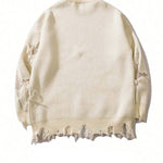 KZZ men's loose casual street soft and comfortable long-sleeved round neck knitted top