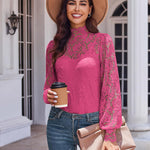 Nadorine Lace Tops  with Separable Camisole Sexy Blouses Shirts 2 PCS Set