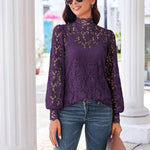 Nadorine Lace Tops  with Separable Camisole Sexy Blouses Shirts 2 PCS Set