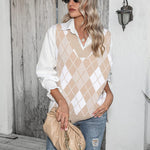 Nadorine Sweater Vest Women Sleeveless V Neck Oversized Pullover