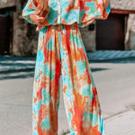 Casual Blooming Loose Waist Wide-leg Jumpsuit