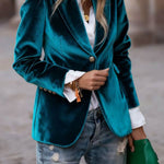 Vintage Velvet Slim-Fit Blazer