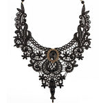 Vintage Halloween Beaded Lace Choker