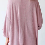 Kpion Pocket Crew Neck Button Down Long Sleeve Top