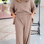 Women's 2 Piece Ribbed Knit Set Asymmetrical Zipper Turtleneck Batwing Sleeve Top and Pants Casual Loungewear
