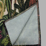 Flared Sleeves Loose Leaves Print V-Neck Maxi Dresses