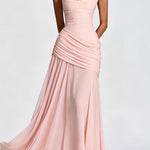 Margovil Sleeveless Back Criss Cross Solid Flowy Maxi Dress