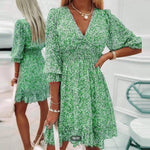 Thessaly | Elegant Floral Maxi Dress-