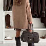 Turtleneck Drop Shoulder Casual Pullover Sweater