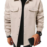 KZZ Men's Simple Jacket Coat, Fashion Casual Design
