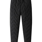 KZZ Men's Warm Fleece-Lined Straight-Leg Jogger Pants with Zipper Pockets