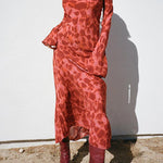 Margovil Bell Long Sleeves Floral Print Maxi Dress